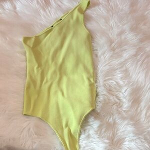 Lime Green One-Shoulder Bodysuit